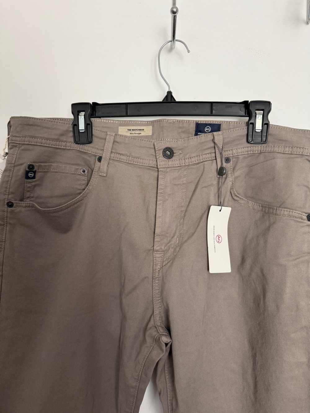 Ag Adriano Goldschmied Straight Leg Jeans in Taupe